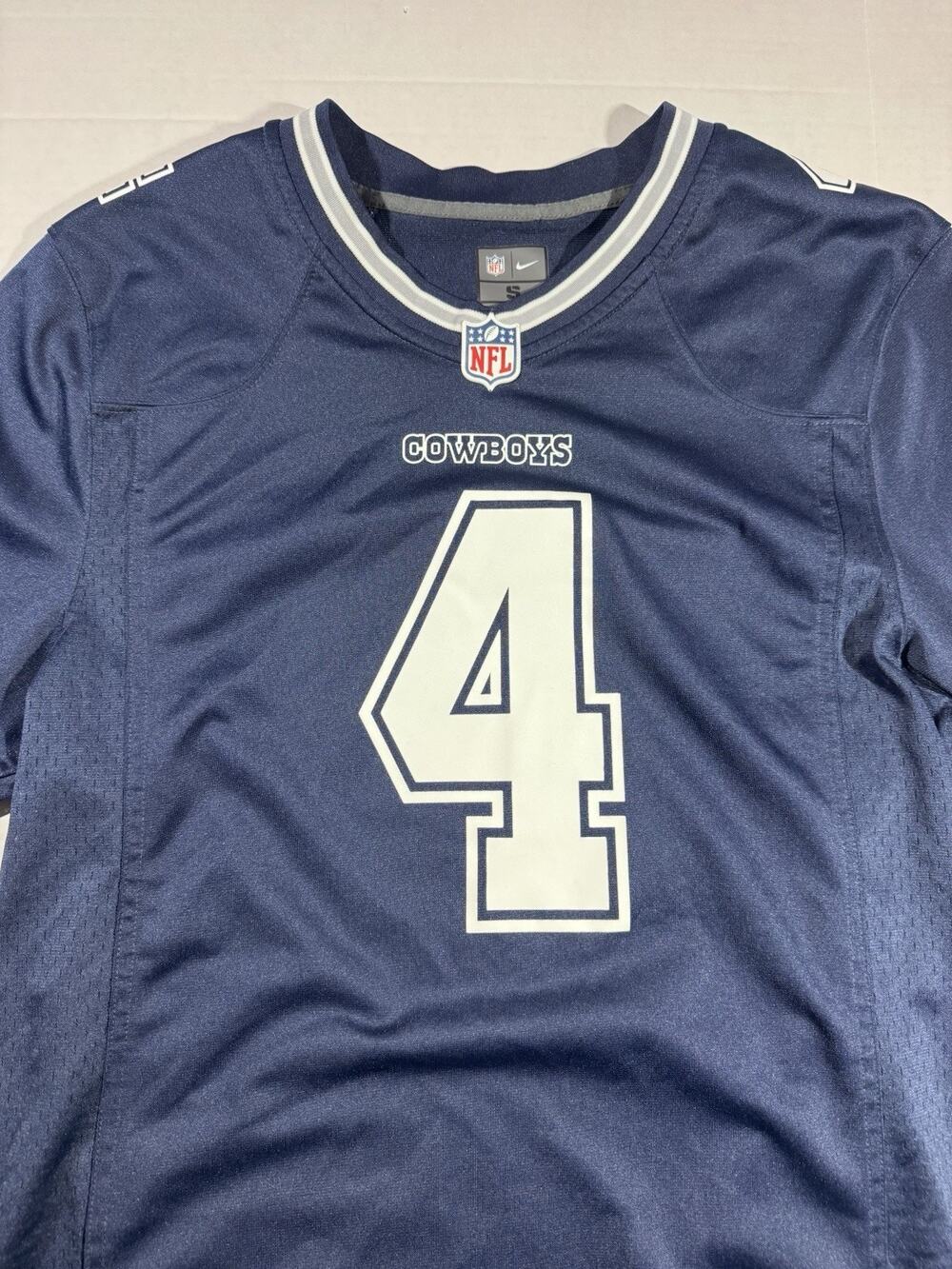 Nike Dallas Cowboys Dak Prescott #4 NFL On Field Jersey Blue Size S